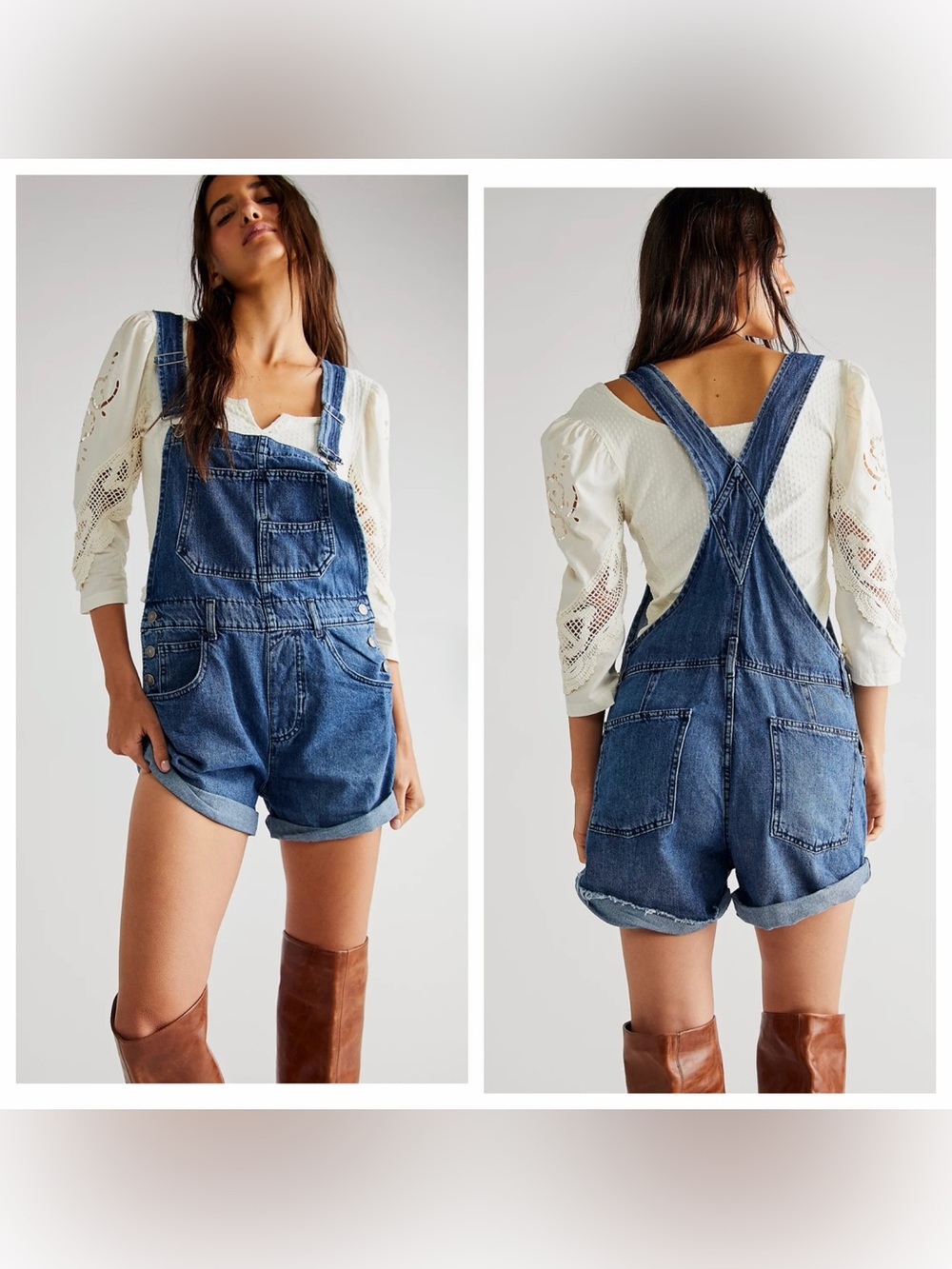 Free People x We The Free Ziggy Shortalls Denim size XS